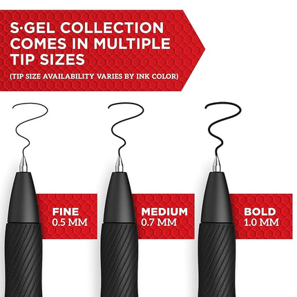Sharpie S-Gel 1mm Bold Point Pens 4/Pkg-Black