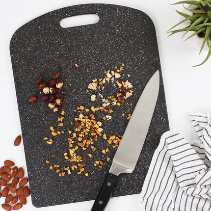 Dexas Decorator House SuperBoard Cutting Board with Rounded Corners, 12 by 16 inches, Heavy Granite
