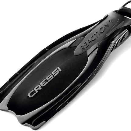 Cressi REACTION EBS Fersenbandflosse (Made in Italy) Black black / silver Size:XS/S (35/38)