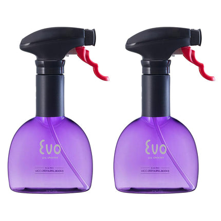 Mini pulvérisateurs d'huile Evo, sans aérosol, pour huiles d'olive, de cuisson et vinaigres, violet, capacité de 236 ml, lot de 2