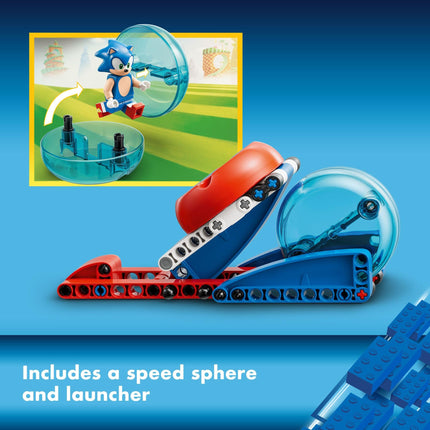 LEGO Sonic The Hedgehog Le Défi de la Sphère de Vitesse de Sonic 76990, Ensemble de Construction, Playset Sonic avec Lanceur de Sphère de Vitesse et 3 Figurines Sonic, Cadeau d'Anniversaire Amusant pour les Jeunes Fans de 6 Ans et Plus, M, 6427598