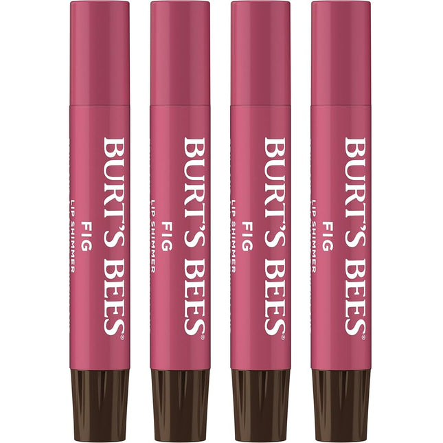 Burt's Bees Lip Shimmer, Fig, 2.7ml Tubes (4-pack)