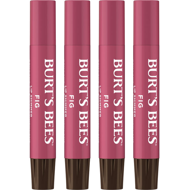 Burt's Bees Lip Shimmer, Fig, 2.7ml Tubes (4-pack)