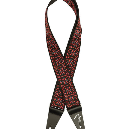 Fender Pasadena Woven Guitar Strap - LATTICE RED