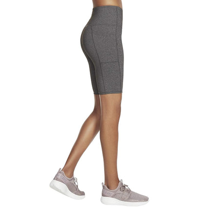 Skechers Women's Go Walk High Waisted 10" Bike Shorts, Grey, L UK