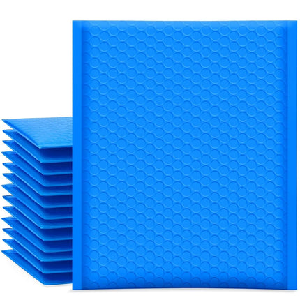 UCGOU Enveloppes à bulles 8,5x12 pouces Bleu Lot de 25 Taille utile 8,5x11 Enveloppes rembourrées en polyéthylène #2 Moyennes Opaque Emballage postal Auto-adhésives Imperméables Sacs d'expédition pour vêtements maquillage