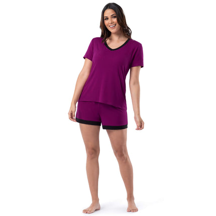 Fruit of the Loom Women's Sleeve Tee and Short 2 P