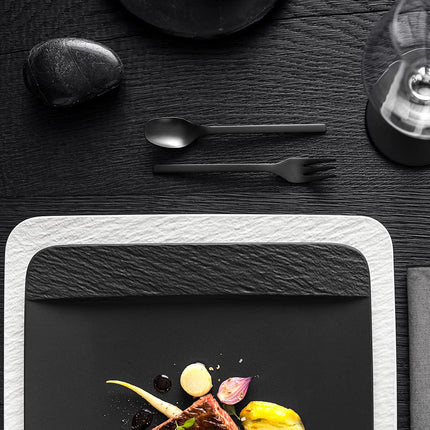 Villeroy & Boch Manufacture Rock Square Plate, Black, 28 cm