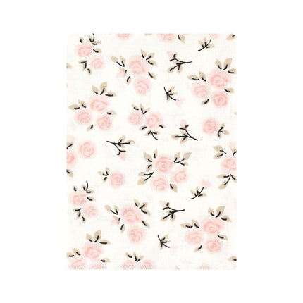 Lot de langes à roter en flanelle de coton pour bébé unisexe Hudson Baby, motifs floraux roses neutres, taille unique