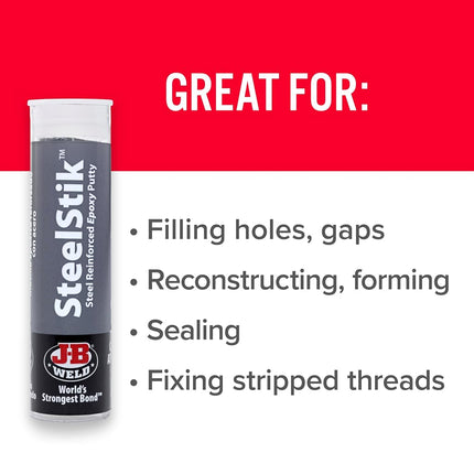 J-B Weld 8267UK SteelStik Epoxy Putty, dark grey