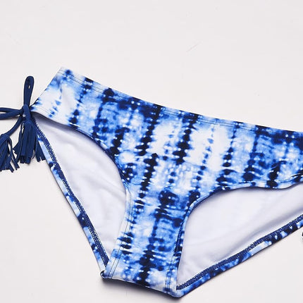 Kanu Surf Girls' Willow V-Neck Bikini Beach Sport 2-Piece Swimsuits, Willow Navy Tie-dye, 8