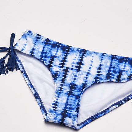 Kanu Surf Girls' Willow V-Neck Bikini Beach Sport 2-Piece Swimsuits, Willow Navy Tie-dye, 8