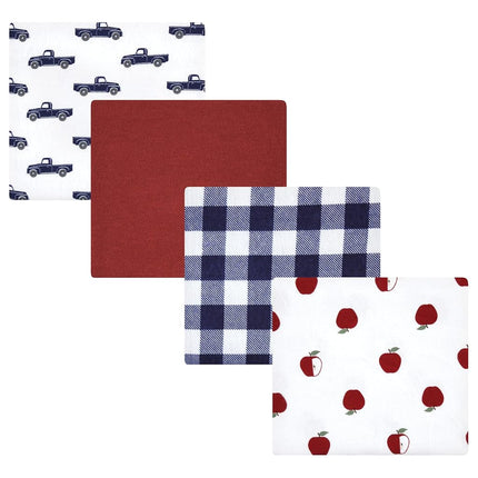 Hudson Baby Couvertures en flanelle de coton pour bébé unisexe, verger de pommes, taille unique