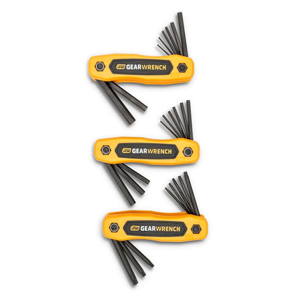 GEARWRENCH 83512 SAE/Metric/Torx Folding Hex Key S