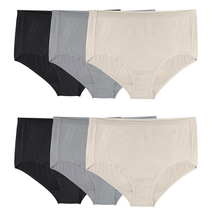Fruit of the Loom Women's Fit Microfiber Briefs, 6
