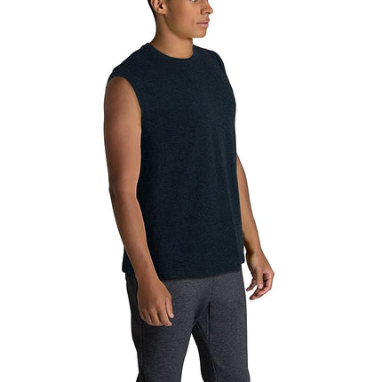 Débardeurs homme en coton Eversoft Fruit of the Loom, respirants et anti-humidité avec contrôle des odeurs, tailles S-4x, lot de 2, noir chiné, XXL (lot de 2)