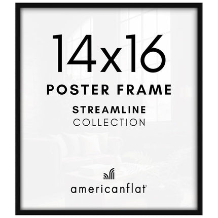 Americanflat 14x16 Picture Frame with Polished Ple