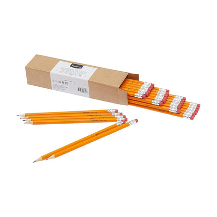 Amazon Basics Wood Cased Graphite #2 HB Pencils, presharpened, no smudge eraser tip, school, Pack of 30