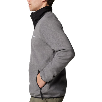 Columbia Men's Sequoia Grove Full Zip Fleece, City Grey Heather/Black, XS