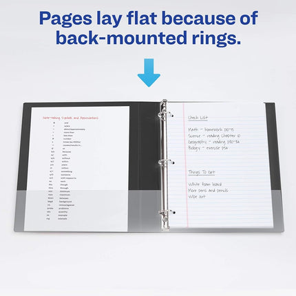 Avery Durable View 3 Ring Binders for Home, School Supplies, Office, or Organization Needs, 1" Slant Ring, 12 Pack White Binders (17012)