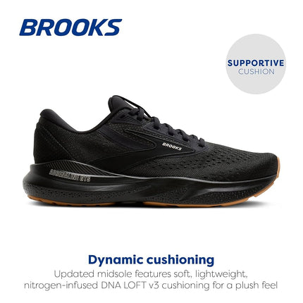 Brooks Women's Adrenaline Gts 24 Sneaker, Black/Biscuit, 8.5 UK
