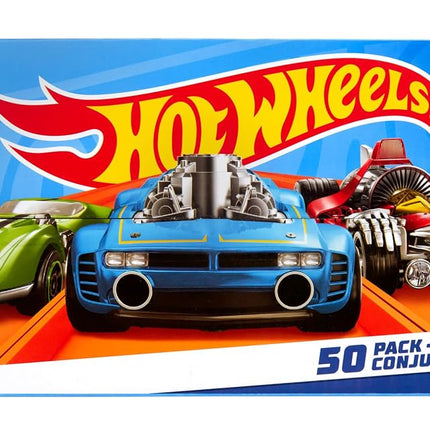 Coffret Hot Wheels de 50 véhicules à l'échelle 1:64 emballés individuellement (styles assortis, un ensemble aléatoire), cadeau pour les collectionneurs et les enfants de 3 ans et plus, V6697