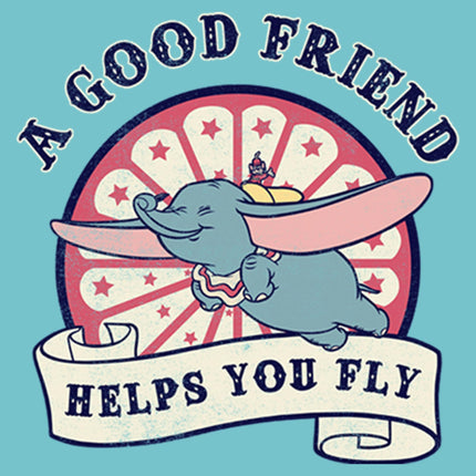 Disney Girl's Friends Help You Fly T-Shirt, Tahi Blue, Small