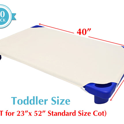American Baby Company 10-Piece 100% Natural Cotton Percale Toddler Daycare/Pre-School Cot Sheet, Ecru, 23" x 40", Soft Breathable, for Boys and Girls