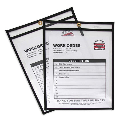 C-Line Stitched Shop Ticket Holders, 9 x 12 Inches