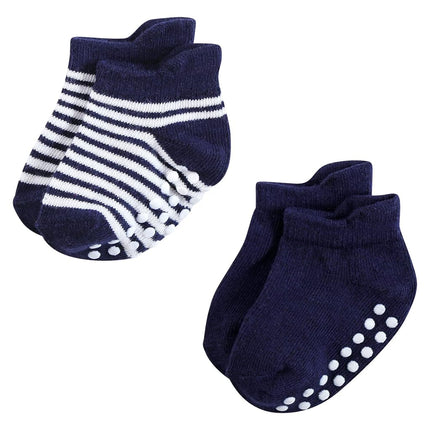 Chaussettes antidérapantes invisibles Hudson Baby unisexe pour bébé, bleu bordeaux, 0-6 mois