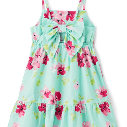 The Children's Place Girls' Casual Sleeveless Tiered Dresses, Mint Tea, X-Small