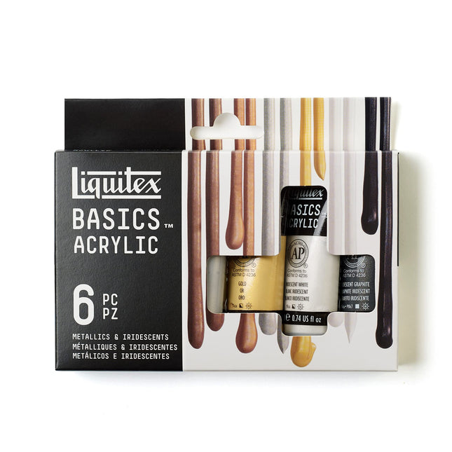 Liquitex BASICS Acrylic Paint Set, 6 x 22ml (0.74-