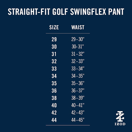 Pantalon Izod de golf Swingflex coupe droite devant plat décontracté pour homme, couleur kaki (R. Khaki), taille 32W / 30L