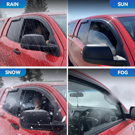 Window Visors Rain Guards Shield for 2021 2022 2023 2024 2025 Hyundai Elantra, Out-Channel Window Vent Wind Deflectors Visors Shades for 21-25 Elantra