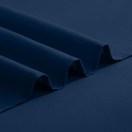 Elegant Comfort Luxurious 1500 Premium Hotel Quality Microfiber Three Line Embroidered Softest 4-Piece Bed Sheet Set, Wrinkle and Fade Resistant, King, Navy Blue