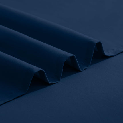Elegant Comfort Luxurious 1500 Premium Hotel Quality Microfiber Three Line Embroidered Softest 4-Piece Bed Sheet Set, Wrinkle and Fade Resistant, King, Navy Blue