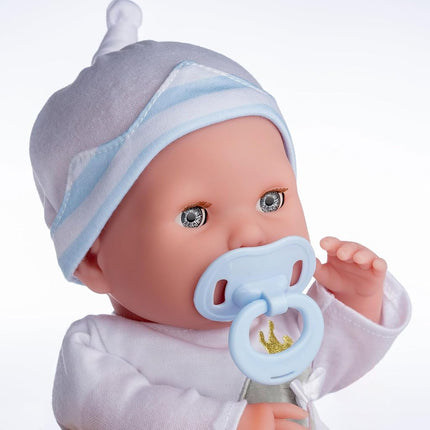 JC Toys Doll Soft Body. Blue. With Accessories Various. Open and Close Eyes, Multi-Colour