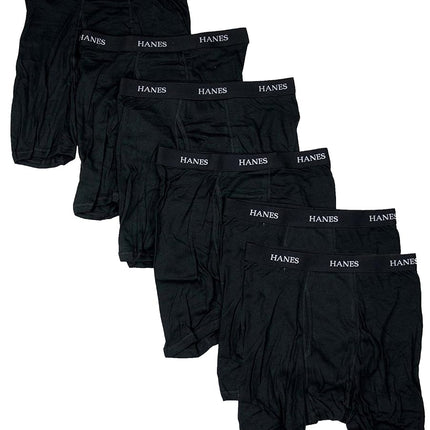 Caleçons boxeurs Hanes avec ceinture Comfort Flex (2349Z5), Noir intégral, TP