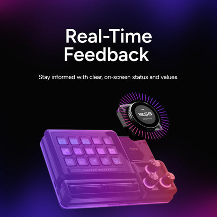 Cooler Master MasterHUB Encoder Dial con pantalla IPS: Plataforma modular Freeform 2.0 - Cambio de escenas, control de volumen, reloj, temporizador e infinitas posibilidades creativas