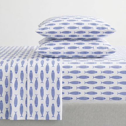 Nautica Cotton Percale Bedding Set, Crisp & Cool, 