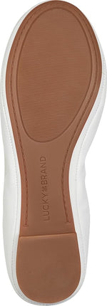Lucky Brand Women's Emmie Ballet Flats (7 C/D US, Bright White)