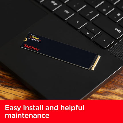 SanDisk Extreme 1TB M.2 NVMe SSD, Internal SSD, PCIe Gen4, up to 5150 MB/s read speeds, M.2 2280, nCache Technologie, 5 Year Warranty
