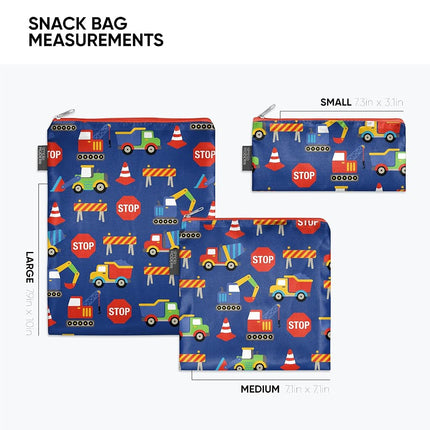 Simple Modern Nickelodeon Viacom Reusable Snack Bags for Kids | Food Safe, BPA Free, Phthalate Free, Polyester Zip | Washable & Refillable Sandwich Bag | Ellie Collection | 3 pack | TMNT Turtles Unite