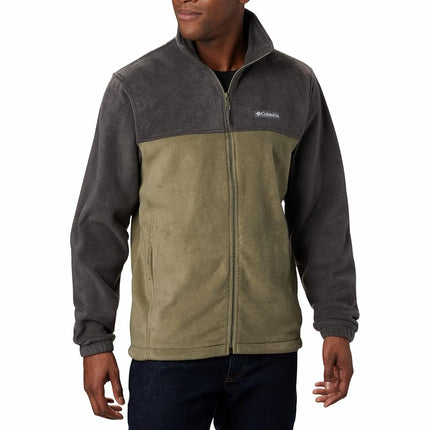 Columbia Men's Steens Mountain Full Zip 2.0 Fleece Jacket, Shark/Stone Green, 6X