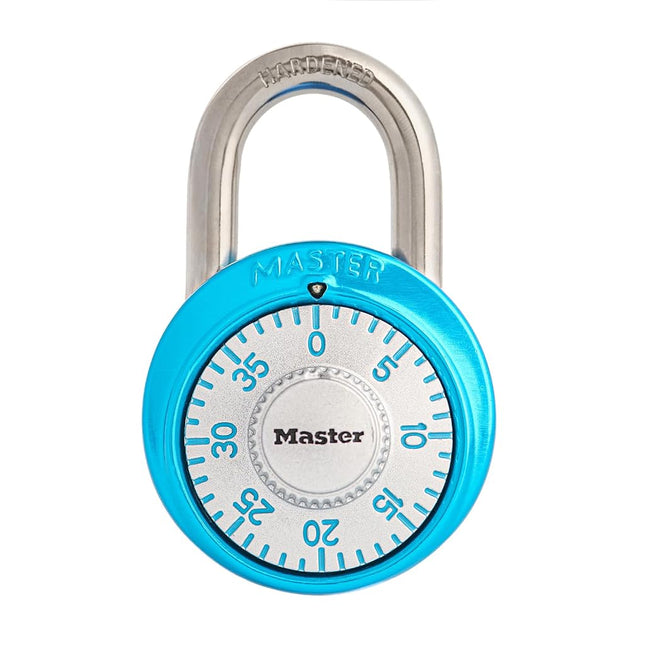 Master Lock 1561DLTBLU Locker Lock Combination Padlock, Light Blue, 1 Pack