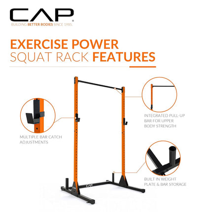 CAP Barbell Elite Series Power Rack Exercise Stand | Orange