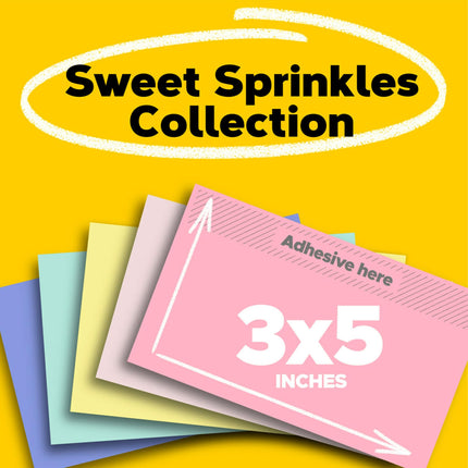 Post-it Greener Notes 3x5 in 5 Pads America's #1 Favorite Sticky Notes Helsinki Collection Pastel Colors (Pink Blue Mint Yellow) Clean Removal 100% Recycled Material (655-RP-A)