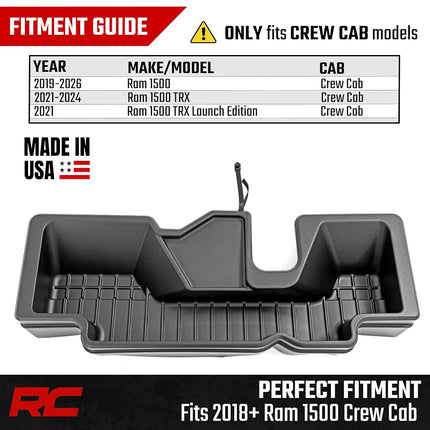 Rangement sous les sièges Rough Country pour Ram 1500 2019-2022 | Cabine multiplace - RC09421A