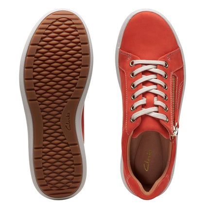 Clarks Women's Nalle Lace Sneaker, Grenadine Nubuck, 7.5