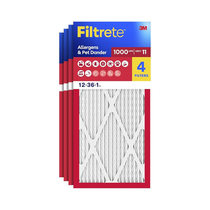 Filtrete 12x36x1 AC Furnace Air Filter, MERV 11, M